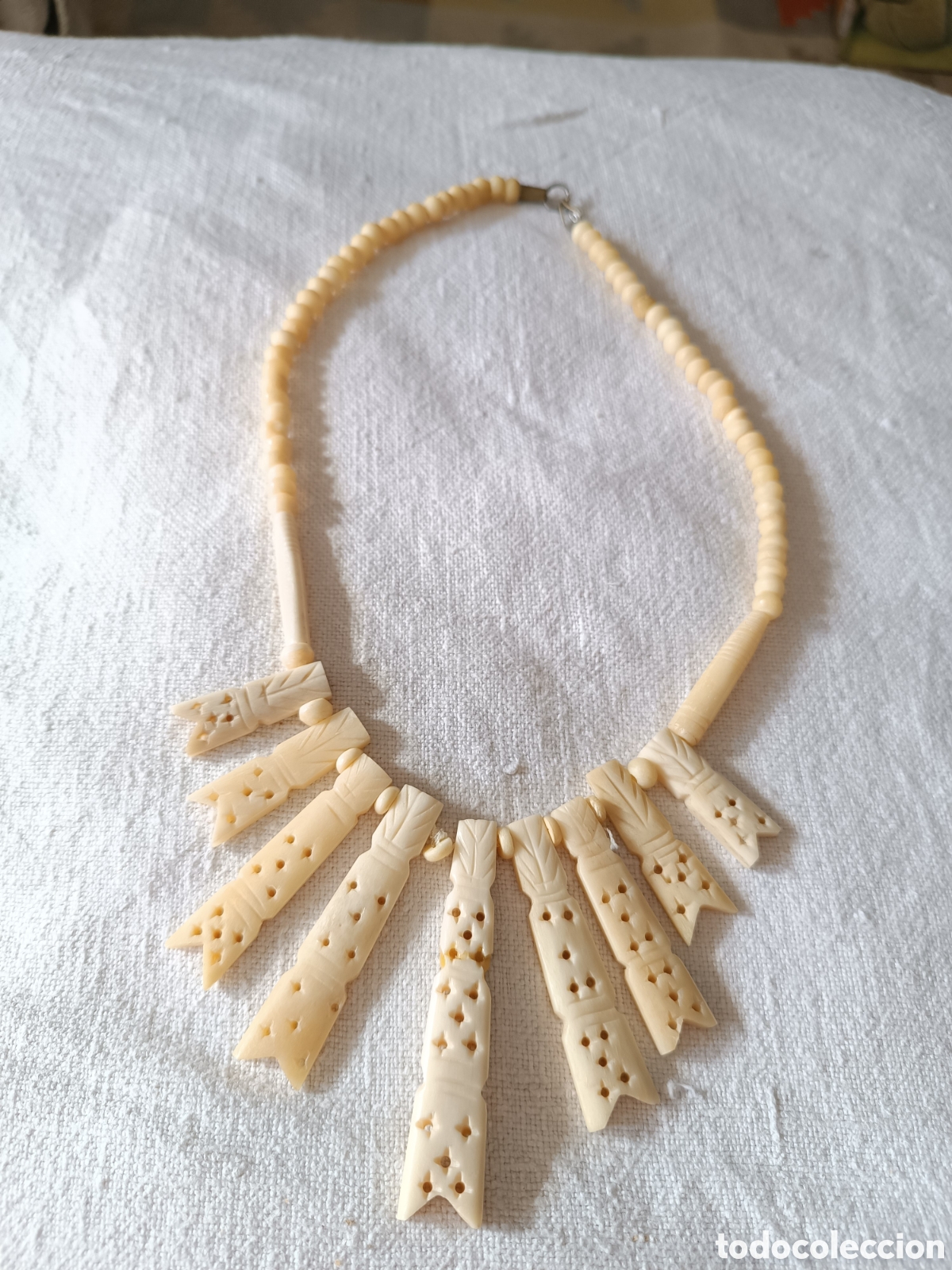 Joyeria: Collar tallado en marfil hueso - Foto 3