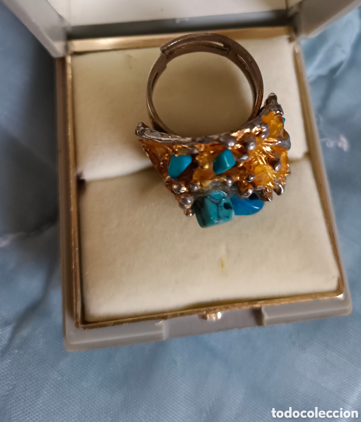 Joyeria: Anillo con piedras color turquesa - Foto 2