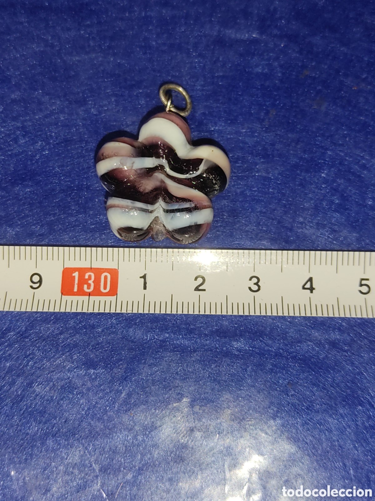 Joyeria: Colgante de cristal de Murano o opalina.Vintage. - Foto 2