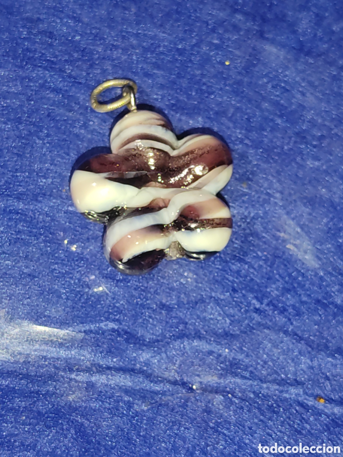 Joyeria: Colgante de cristal de Murano o opalina.Vintage. - Foto 4