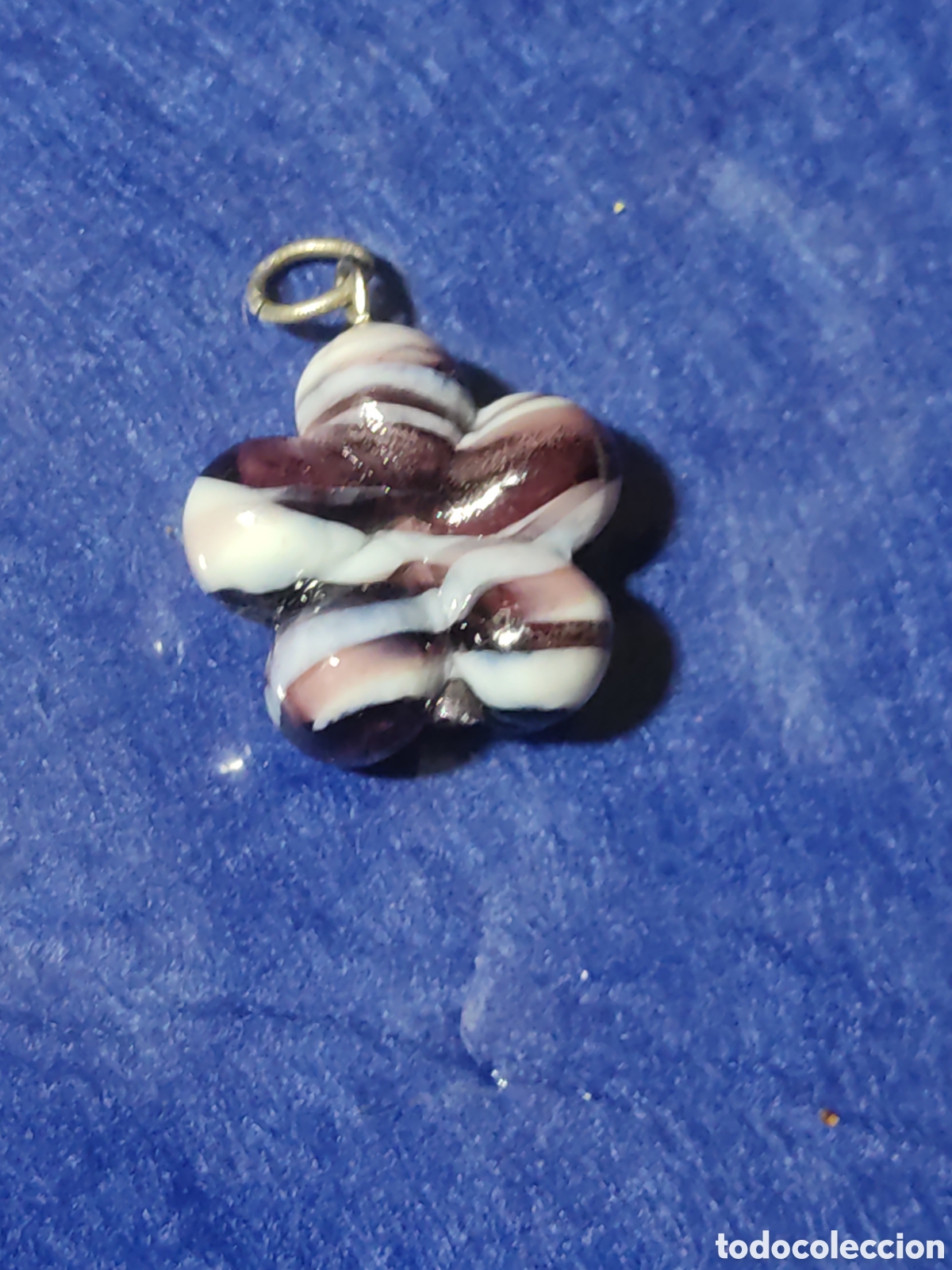Joyeria: Colgante de cristal de Murano o opalina.Vintage. - Foto 5