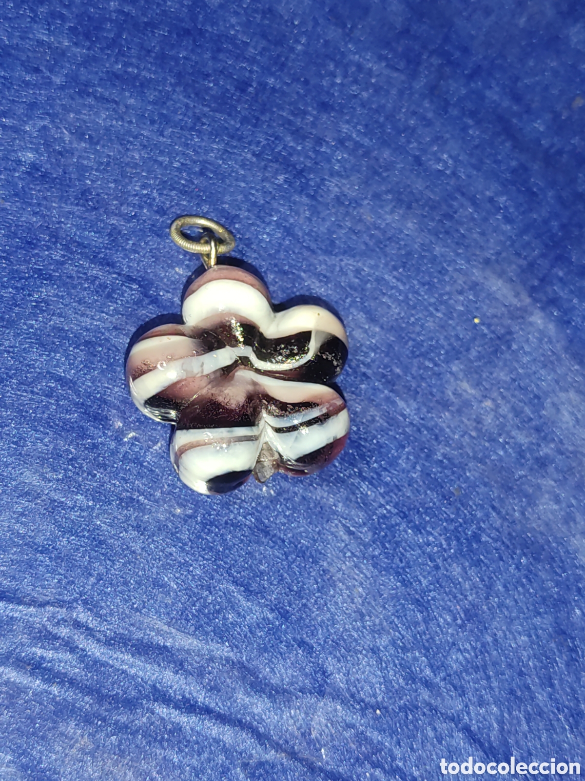 Joyeria: Colgante de cristal de Murano o opalina.Vintage. - Foto 1