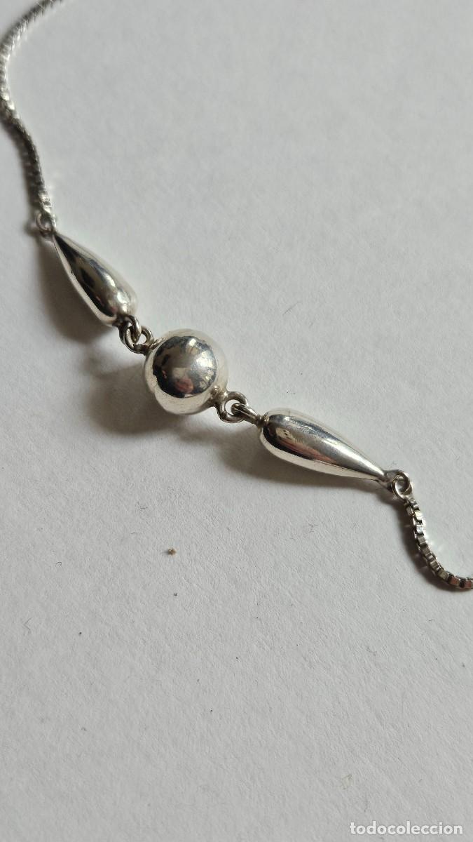 Joyeria: Cadena con colgante y pendientes de plata - Foto 4
