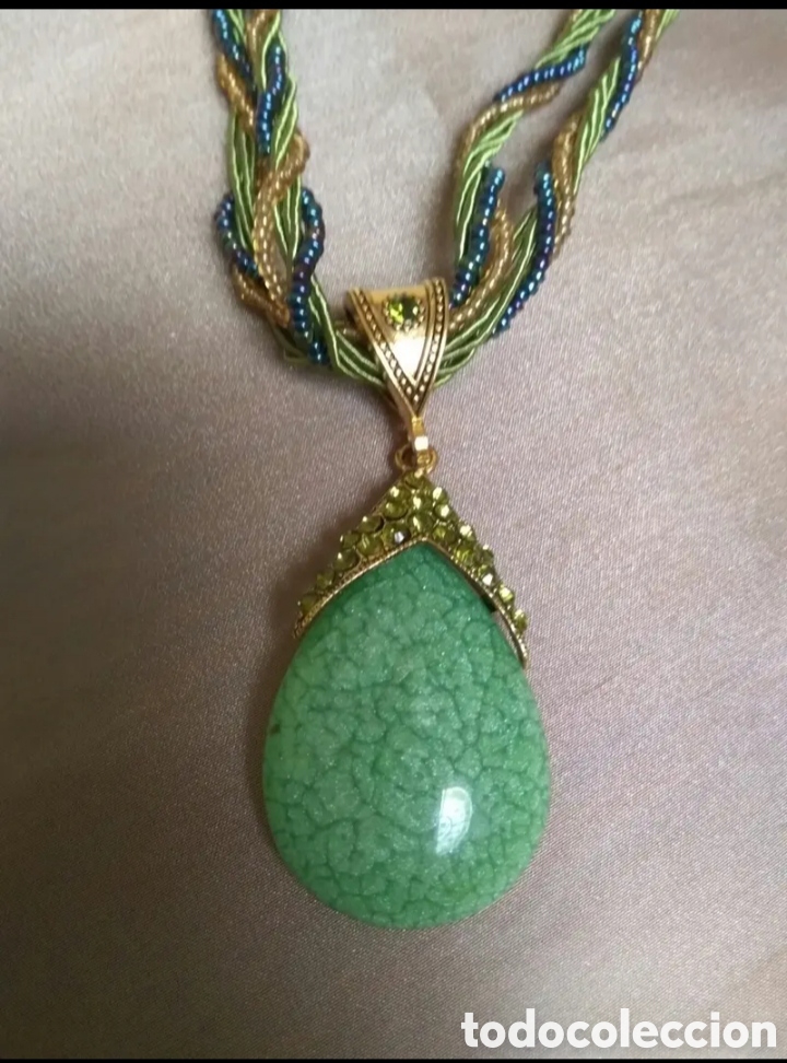 Joyeria: Colgante verde y dorado - Foto 1