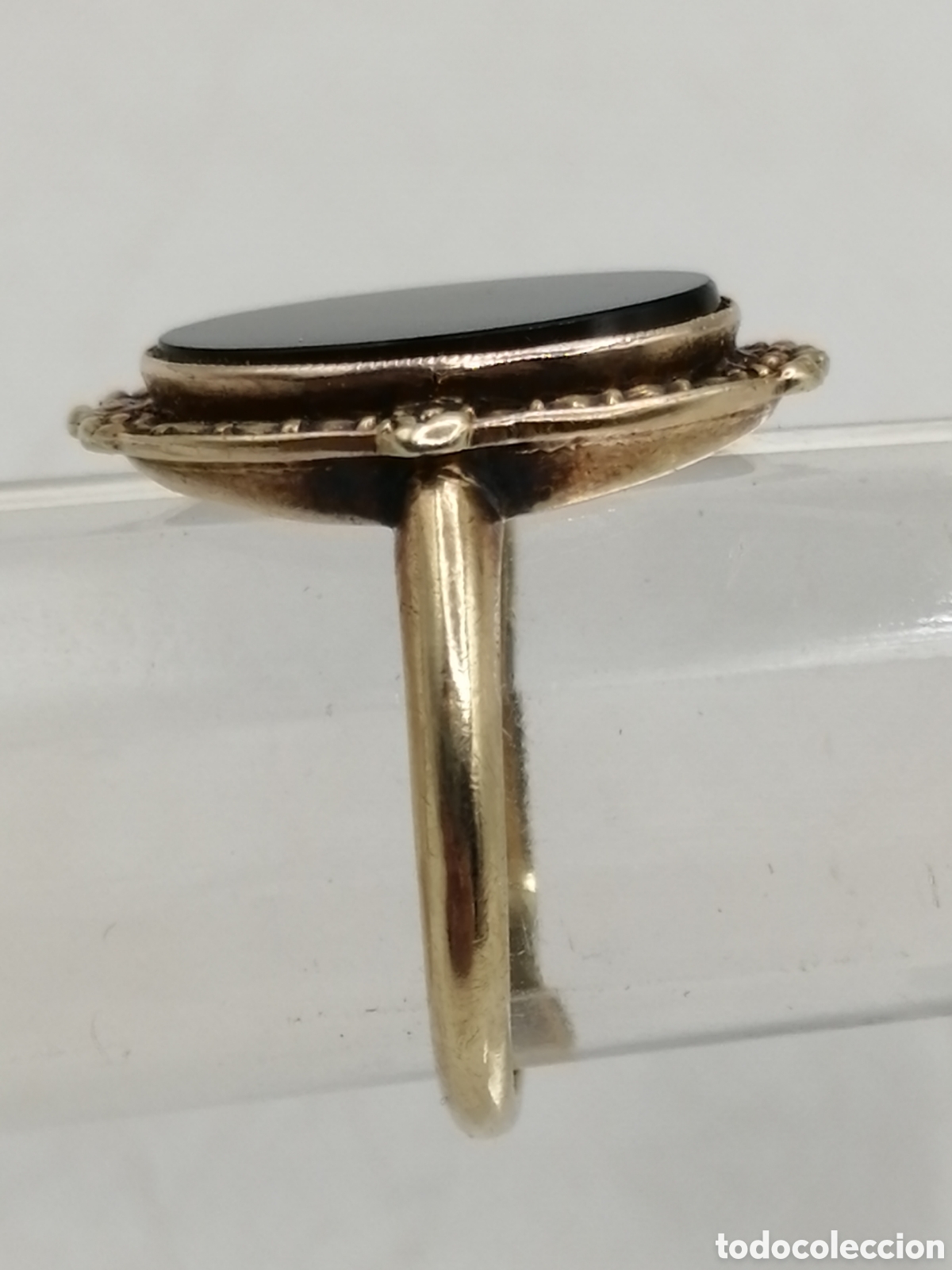 Joyeria: Anillo oro 14 quilates y onix negro - Foto 3