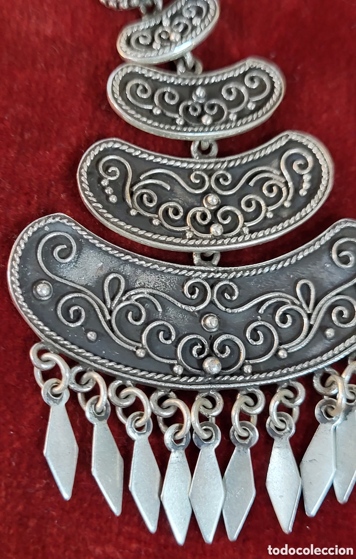 Joyeria: PRECIOSOS PENDIENTES VINTAGE. PLATA. 8CM LARGOS - Foto 5
