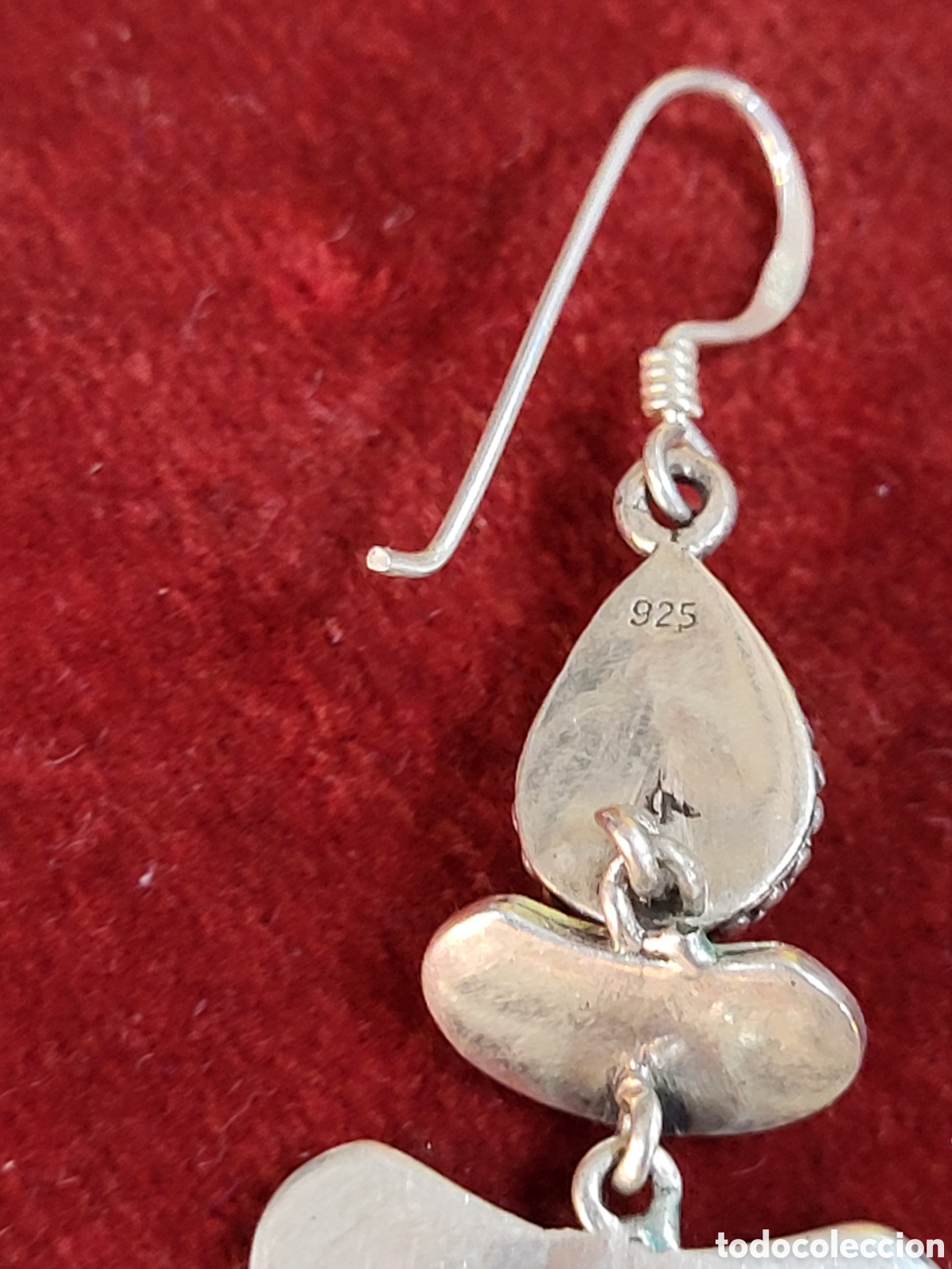 Joyeria: PRECIOSOS PENDIENTES VINTAGE. PLATA. 8CM LARGOS - Foto 8