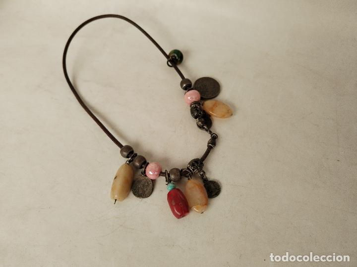 Joyeria: collar cordon con monedas y piedras naturales - Foto 5
