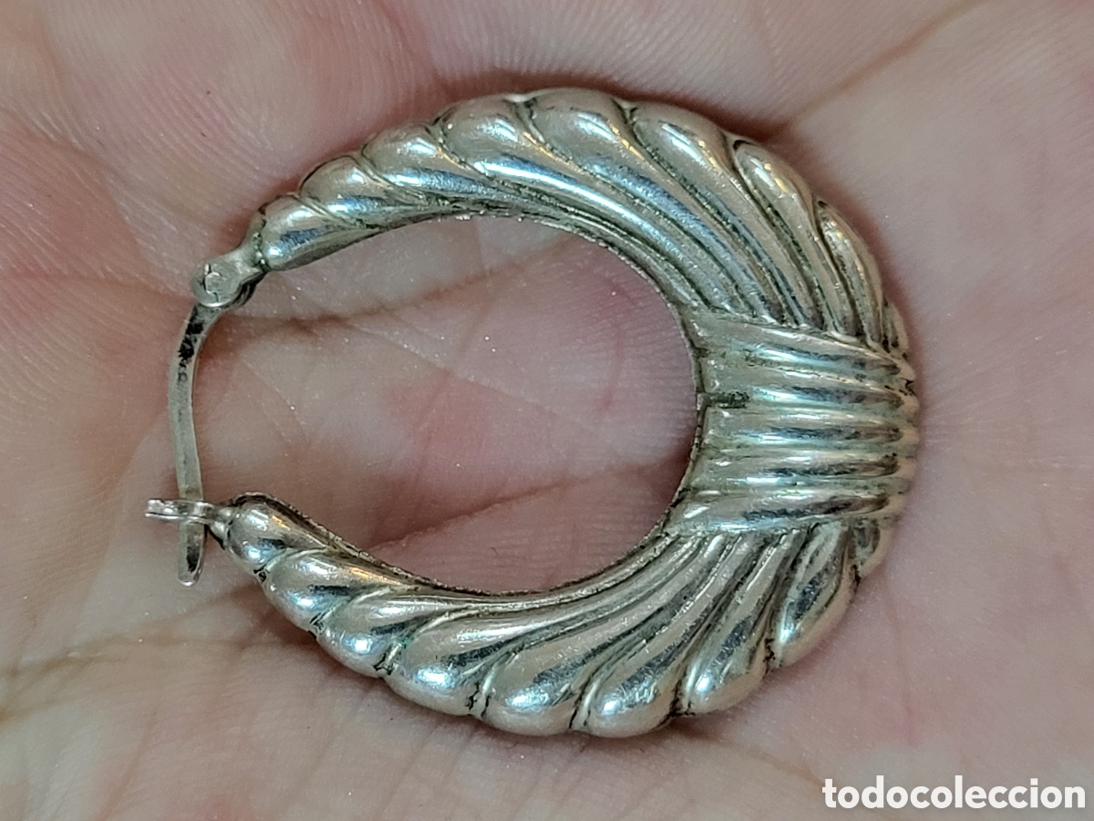 Joyeria: BONITOS PENDIENTES PLATA. 3.5CM LARGOS - Foto 3