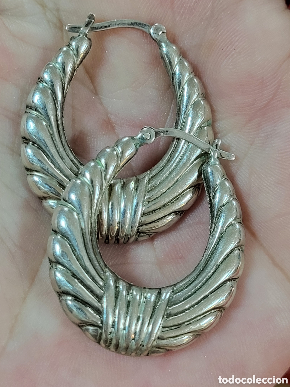 Joyeria: BONITOS PENDIENTES PLATA. 3.5CM LARGOS - Foto 4