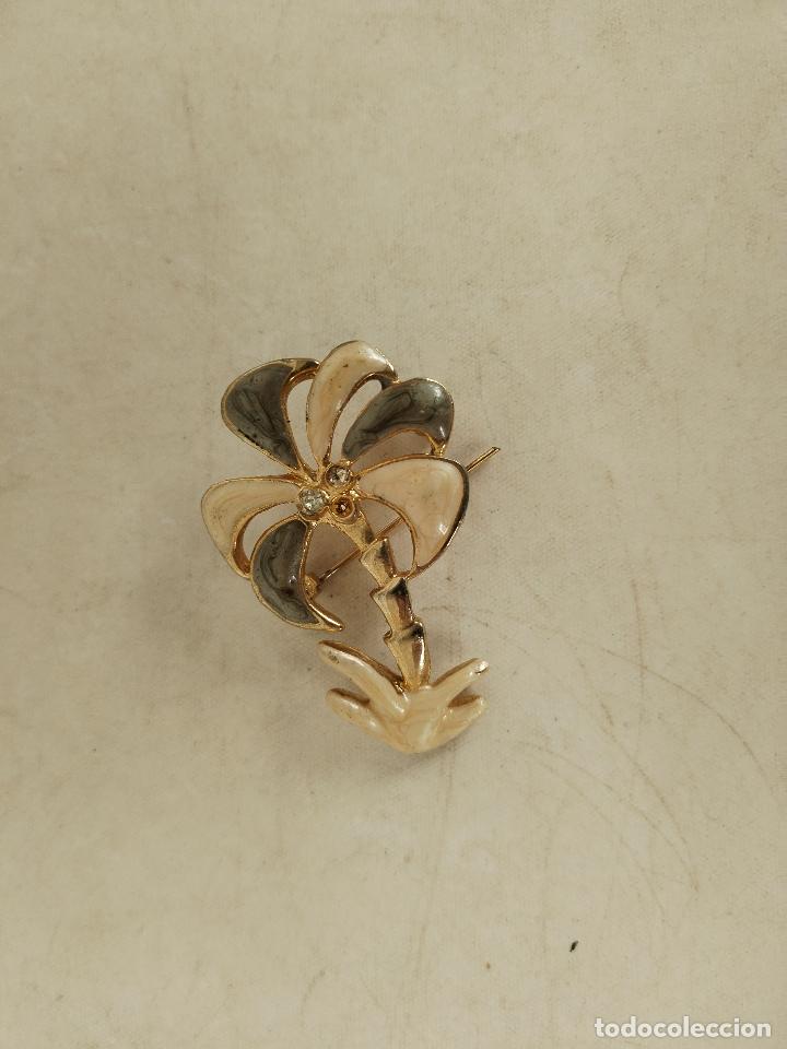 Joyeria: broche palmera plata dorada con esmaltes - Foto 2
