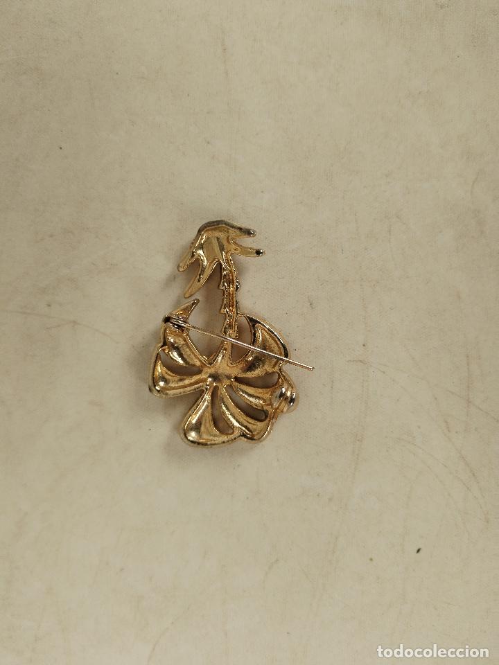 Joyeria: broche palmera plata dorada con esmaltes - Foto 3