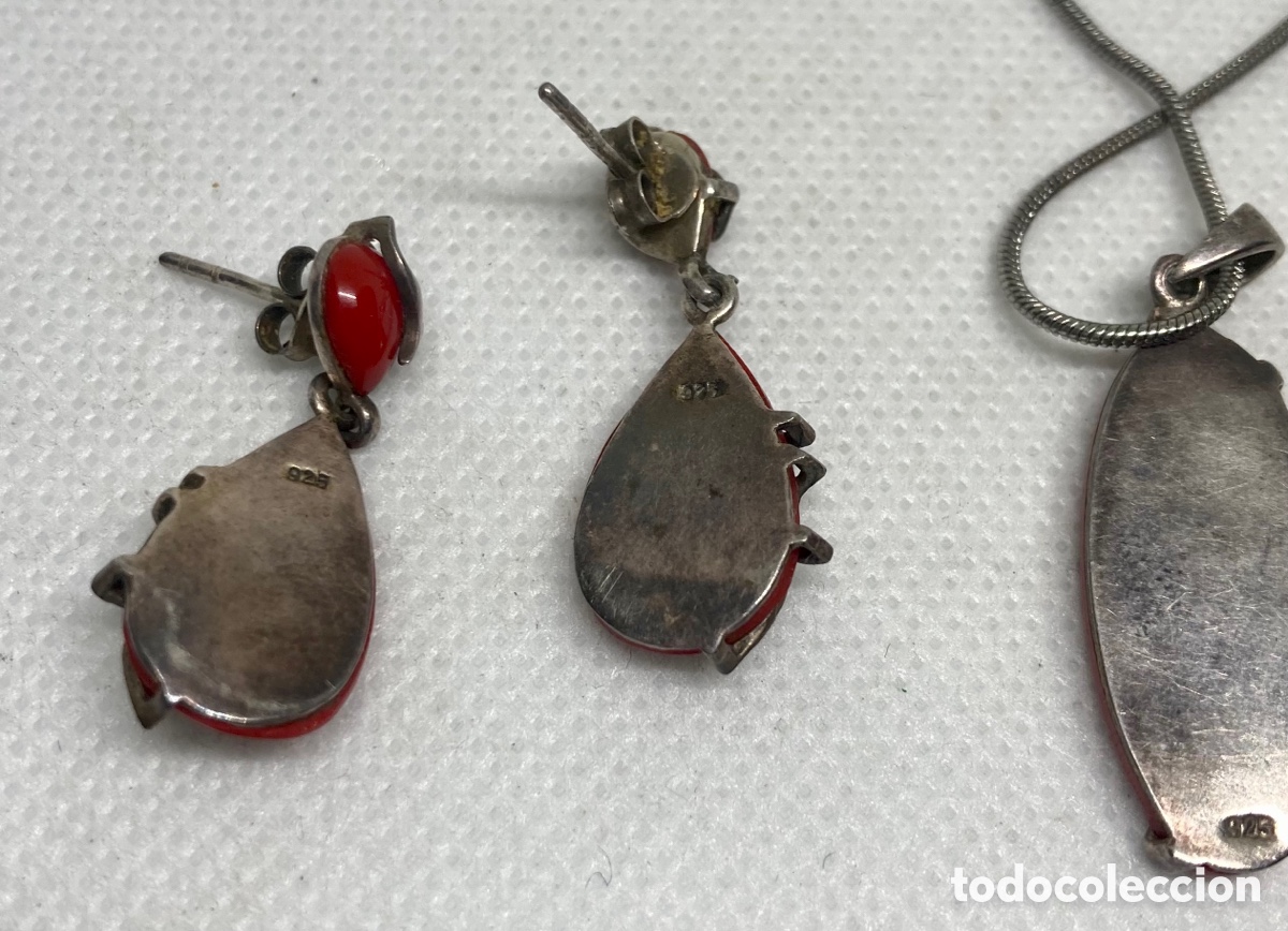 Joyeria: CONJUNTO DE COLLAR Y PENDIENTES PLATA 925 SIN USO NUEVO - Foto 5