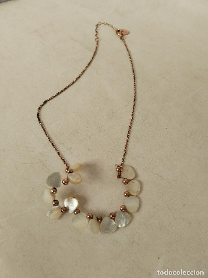 Joyeria: collar lotus plata 925 y nacar - Foto 3