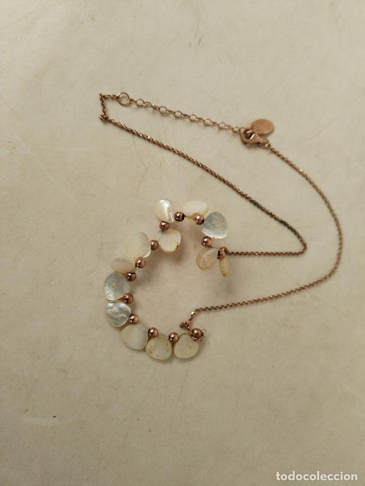 Joyeria: collar lotus plata 925 y nacar - Foto 1