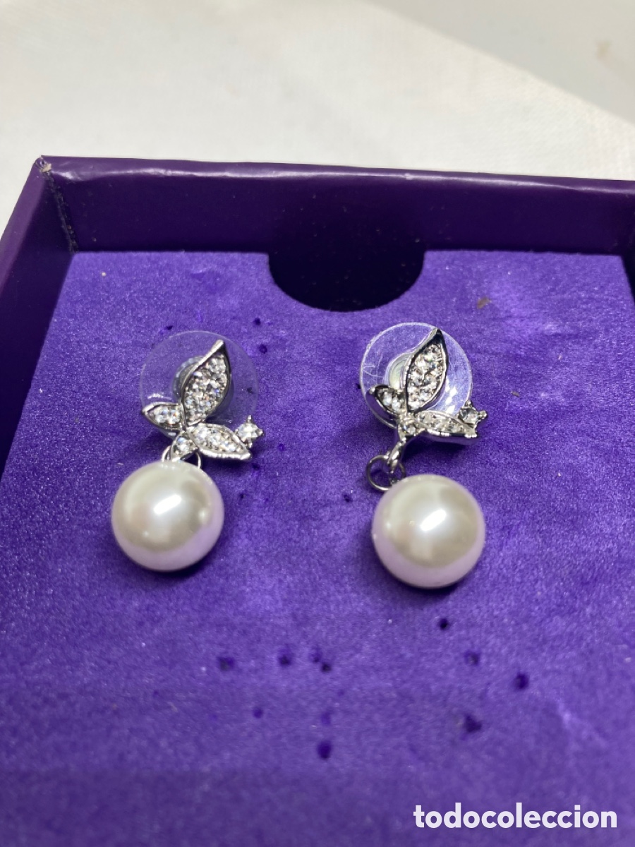 Joyeria: PENDIENTES CON PERLA Y PIEDRAS NUEVOS - Foto 1