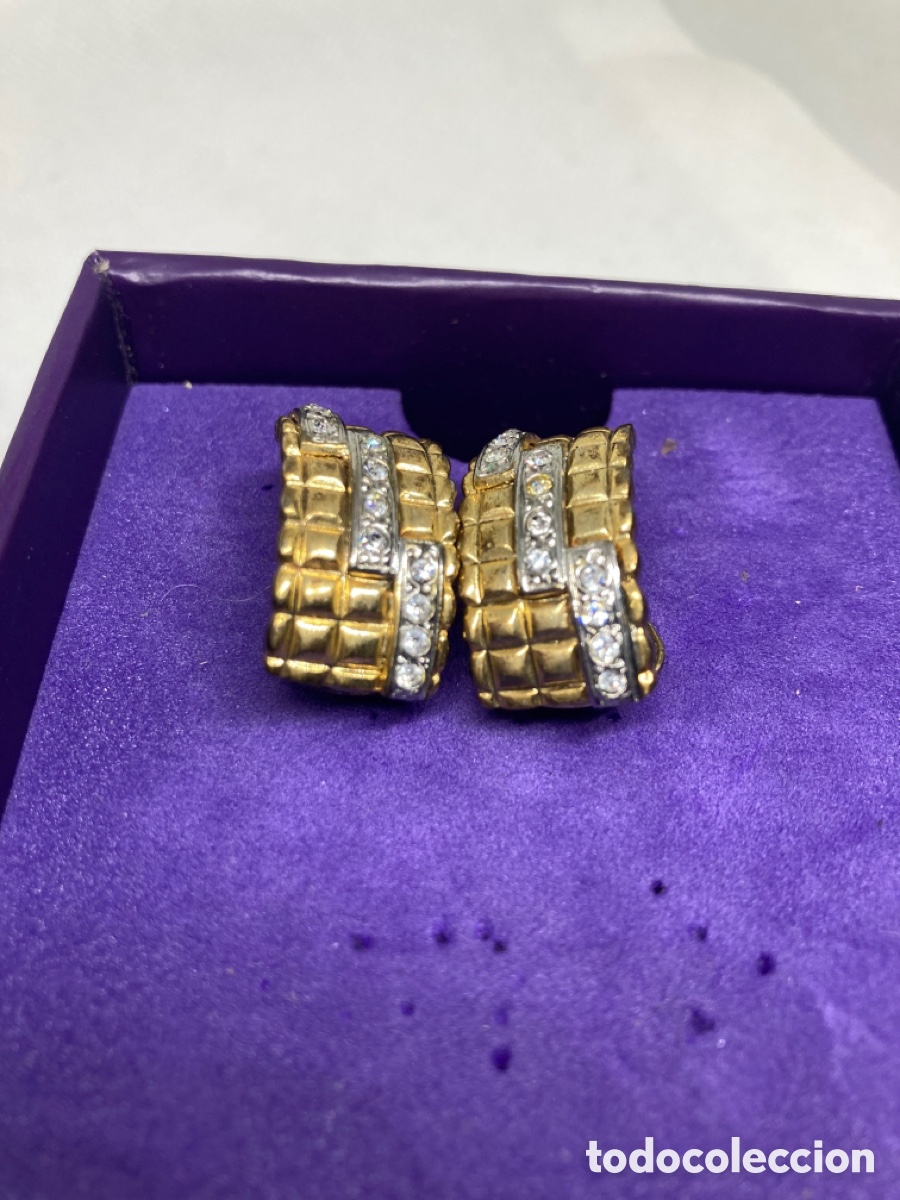 Joyeria: PENDIENTES DORADO CON PIEDRAS - Foto 1