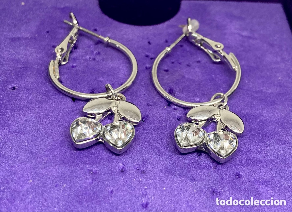 Joyeria: PENDIENTES CEREZAS CON PIEDRAS NUEVOS - Foto 2