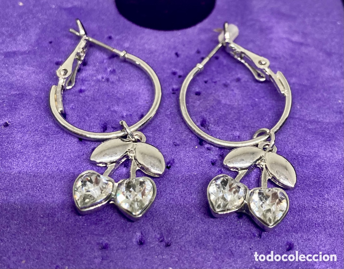 Joyeria: PENDIENTES CEREZAS CON PIEDRAS NUEVOS - Foto 1
