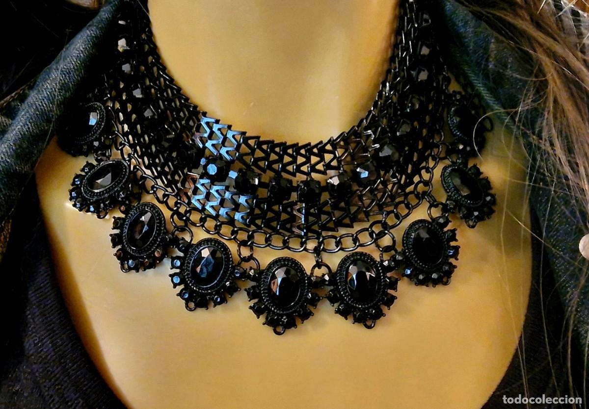 Joyeria: COLLAR NEGRO CON PEDRERIA NEGRA - Foto 1