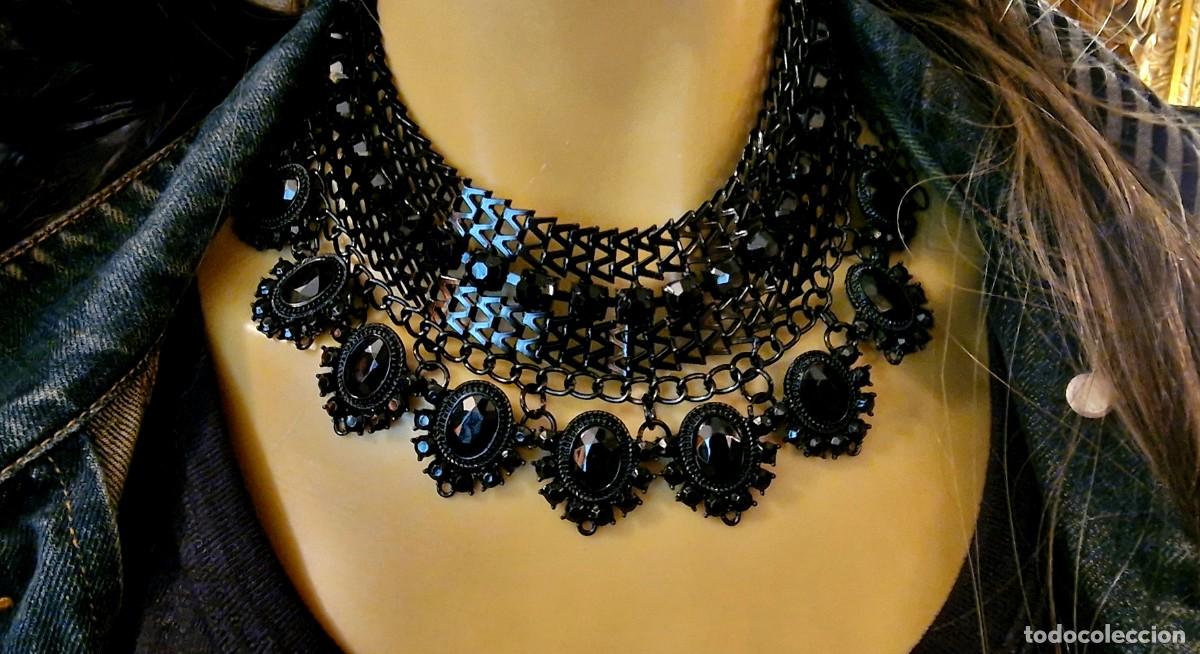 Joyeria: COLLAR NEGRO CON PEDRERIA NEGRA - Foto 2