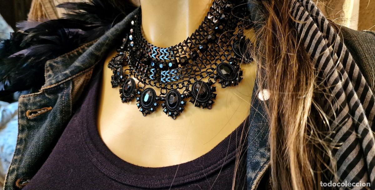 Joyeria: COLLAR NEGRO CON PEDRERIA NEGRA - Foto 3