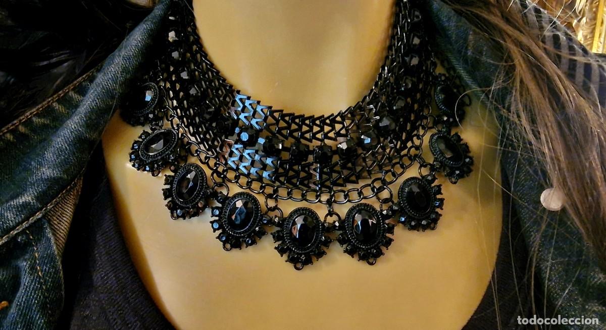 Joyeria: COLLAR NEGRO CON PEDRERIA NEGRA - Foto 4