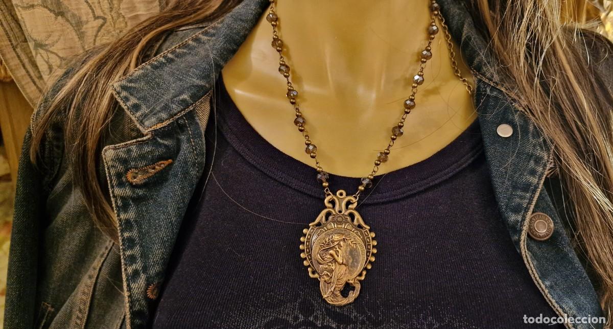 Joyeria: ART NOUVEAU SABIDURIA COLLAR BRONCE - Foto 4