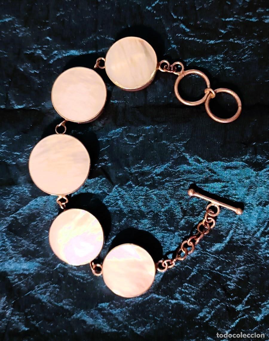 Joyeria: Pulsera y anillo de plata de Ley 925 y madreperla - Foto 3