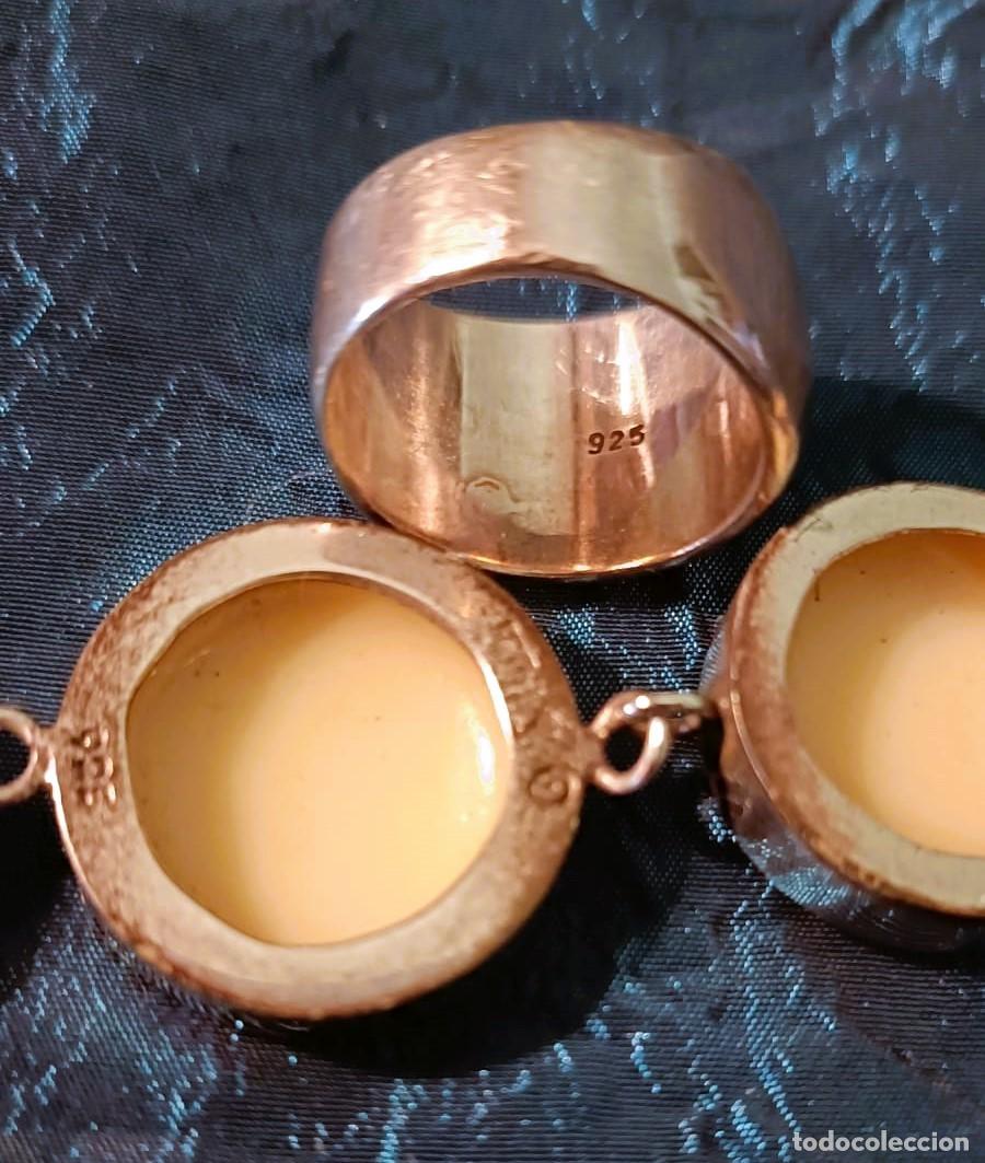 Joyeria: Pulsera y anillo de plata de Ley 925 y madreperla - Foto 8
