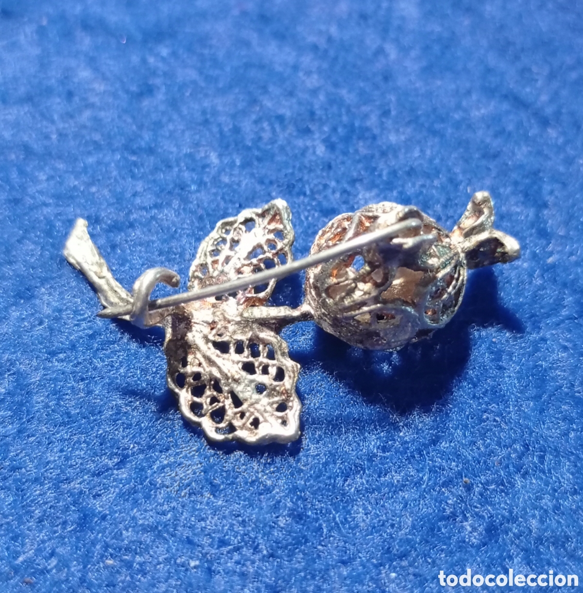 Joyeria: ⚜️ANTIGUO BONITO BROCHE FLOR DE GRANADA - Foto 2
