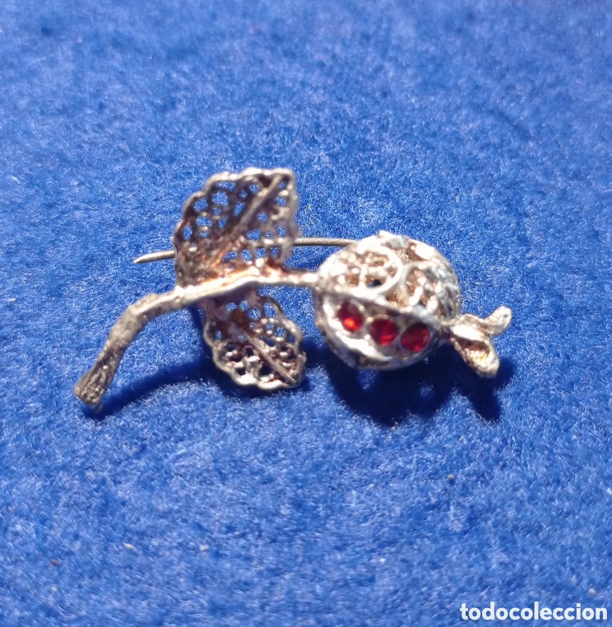 Joyeria: ⚜️ANTIGUO BONITO BROCHE FLOR DE GRANADA - Foto 4