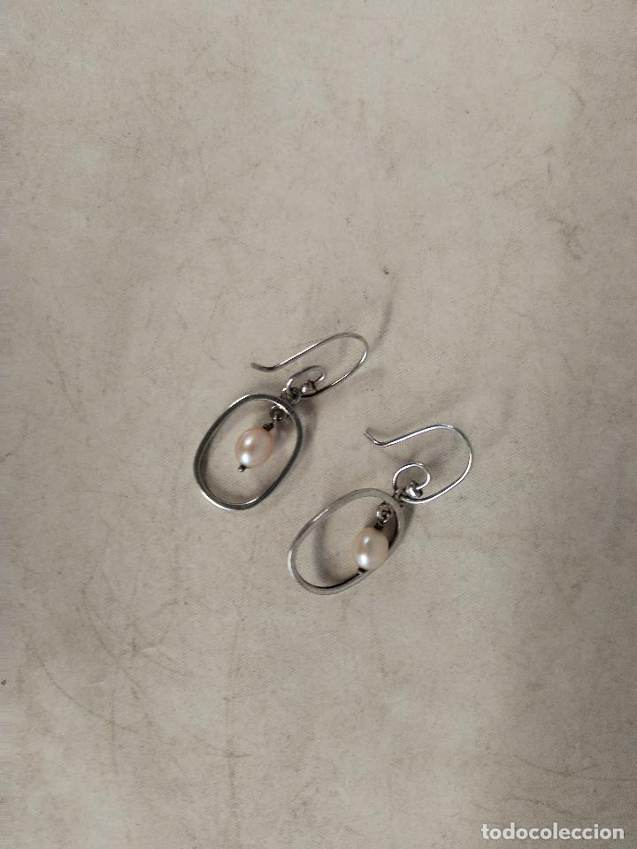 Joyeria: pendientes plata 925 con perlas - Foto 2