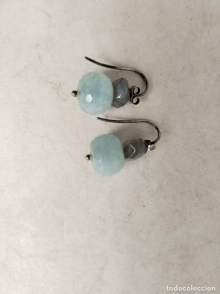 Joyeria: pendientes plata piedra azul - Foto 2