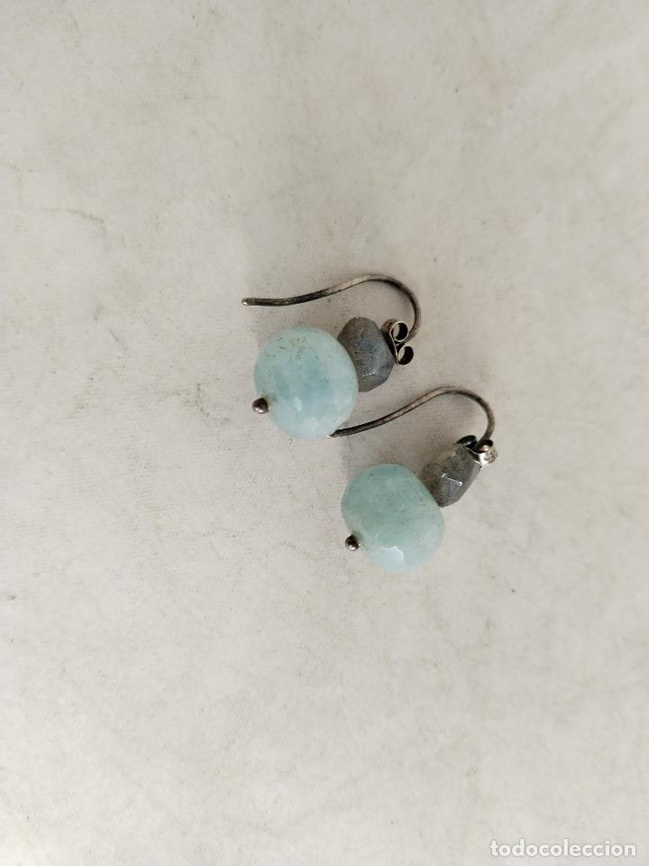 Joyeria: pendientes plata piedra azul - Foto 4