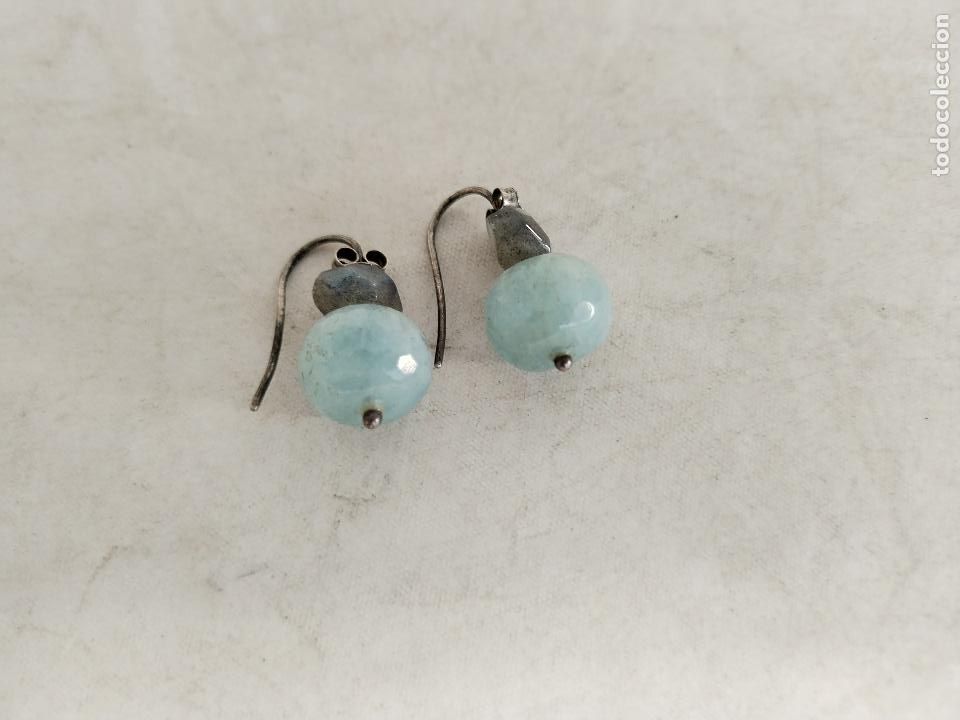 Joyeria: pendientes plata piedra azul - Foto 1