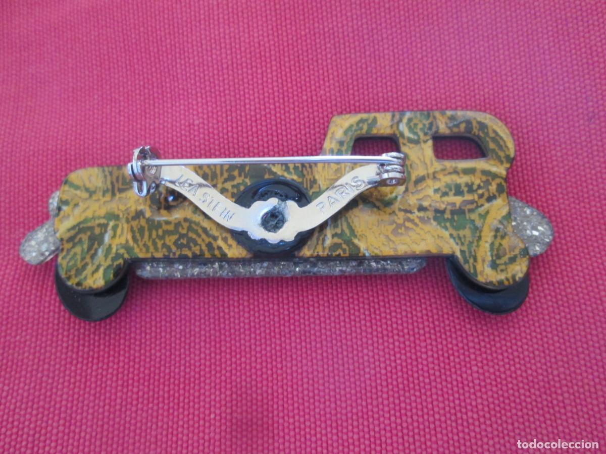Broche Vintage Lea Stein - Forme Voiture Limousine En Rhodoïd/galalithe, Excellent état