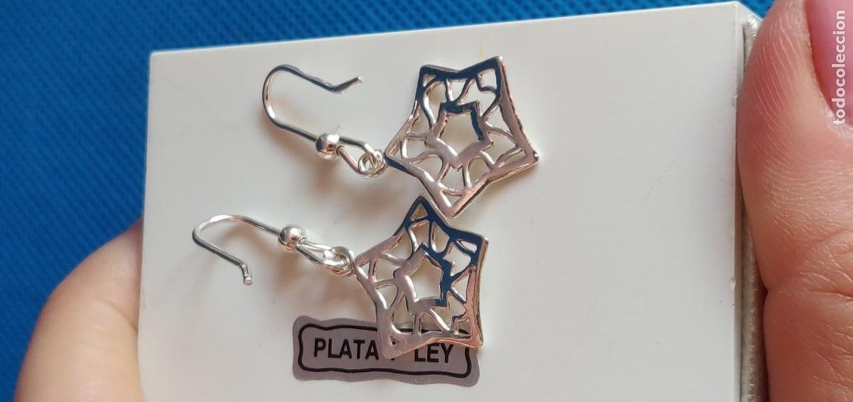 Joyeria: Pendientes de plata ley 925 calados - Foto 1