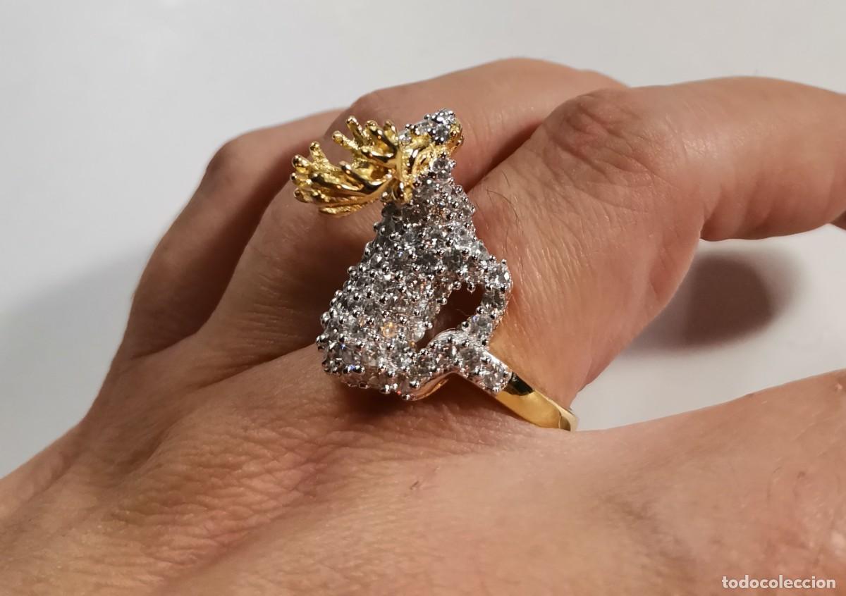 Joyeria: Magn&iacute;fico Anillo en Plata de Ley y Oro - Foto 2