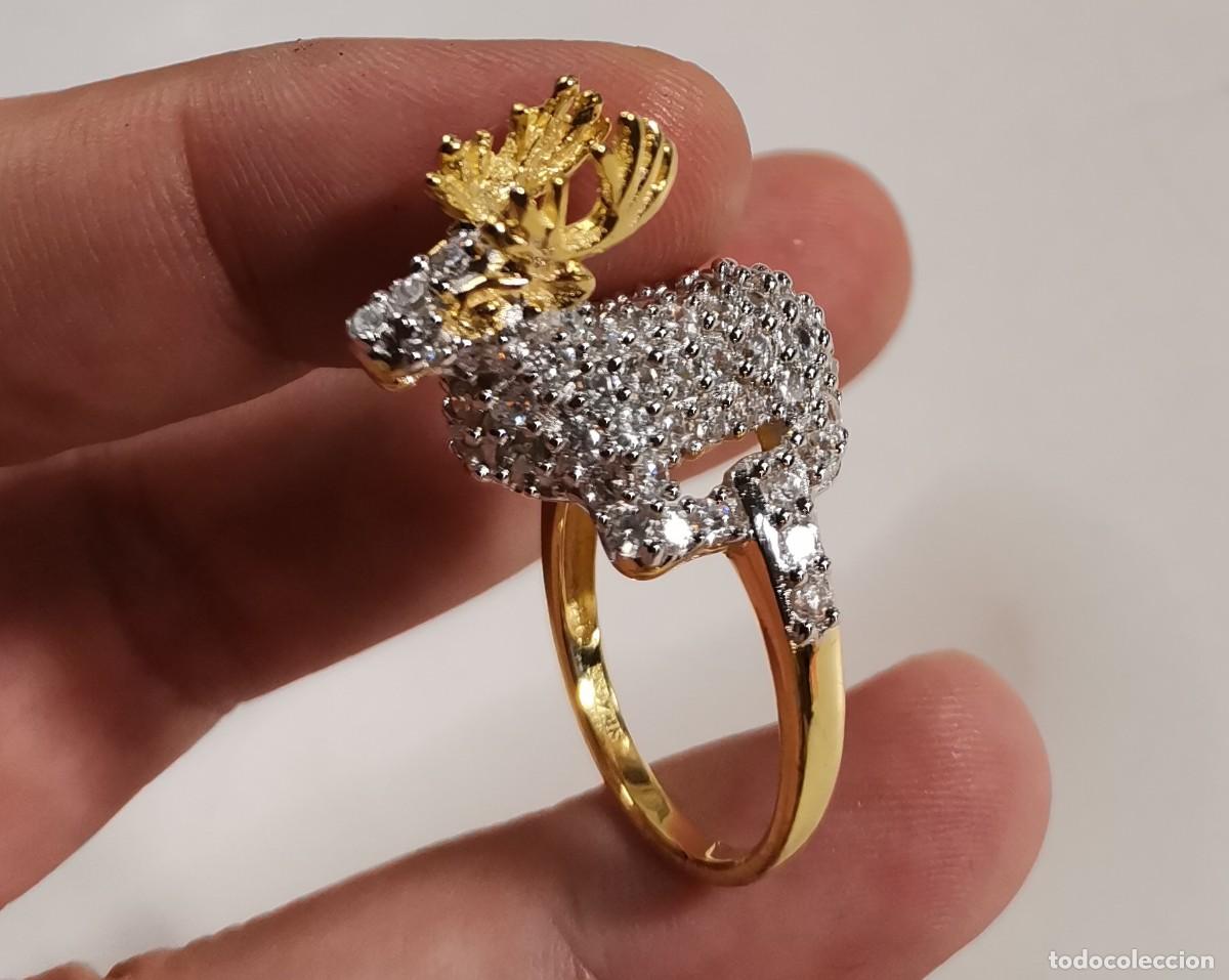 Joyeria: Magn&iacute;fico Anillo en Plata de Ley y Oro - Foto 4