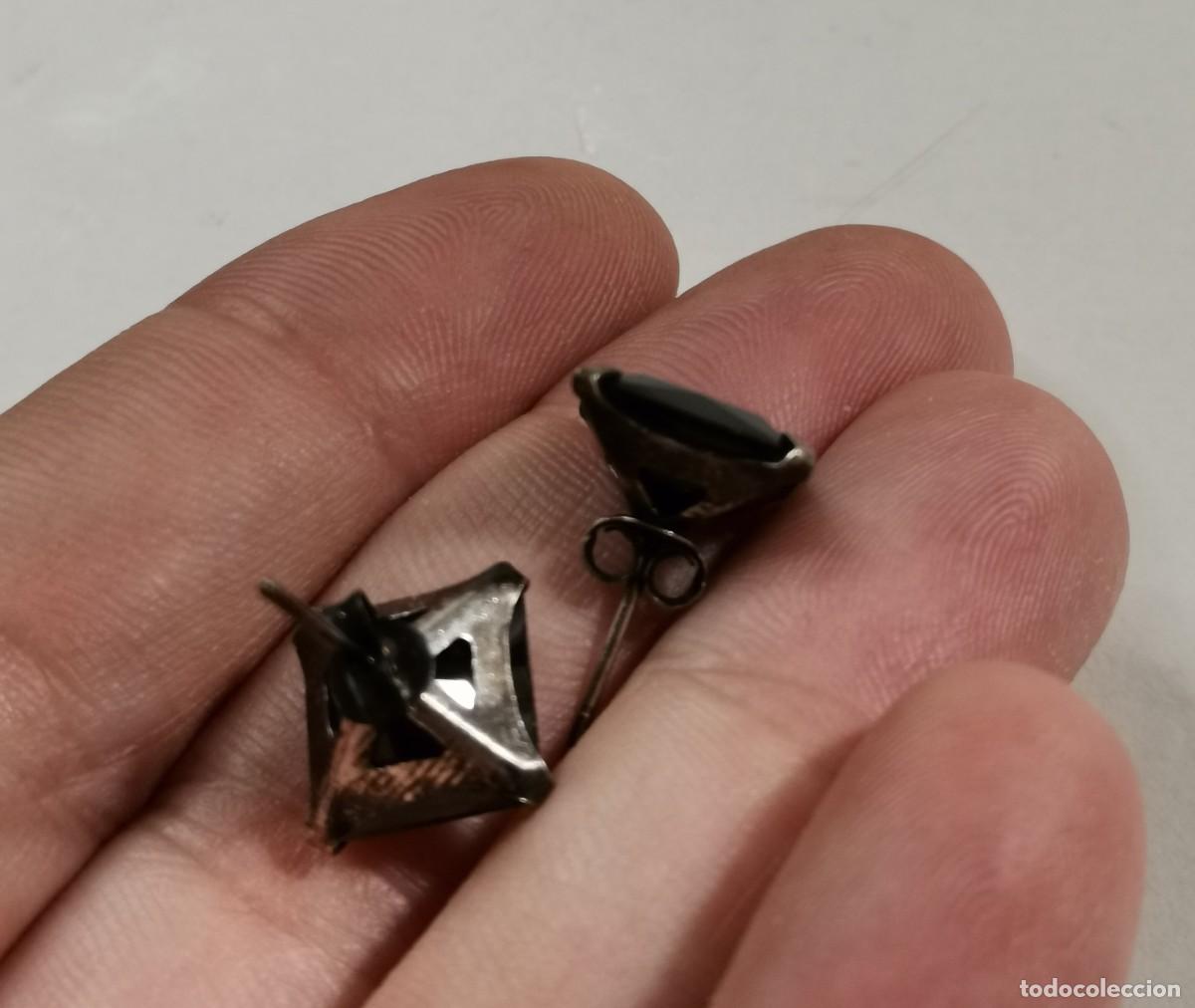 Joyeria: Pendientes en Plata de Ley y Circonitas negras - Foto 3