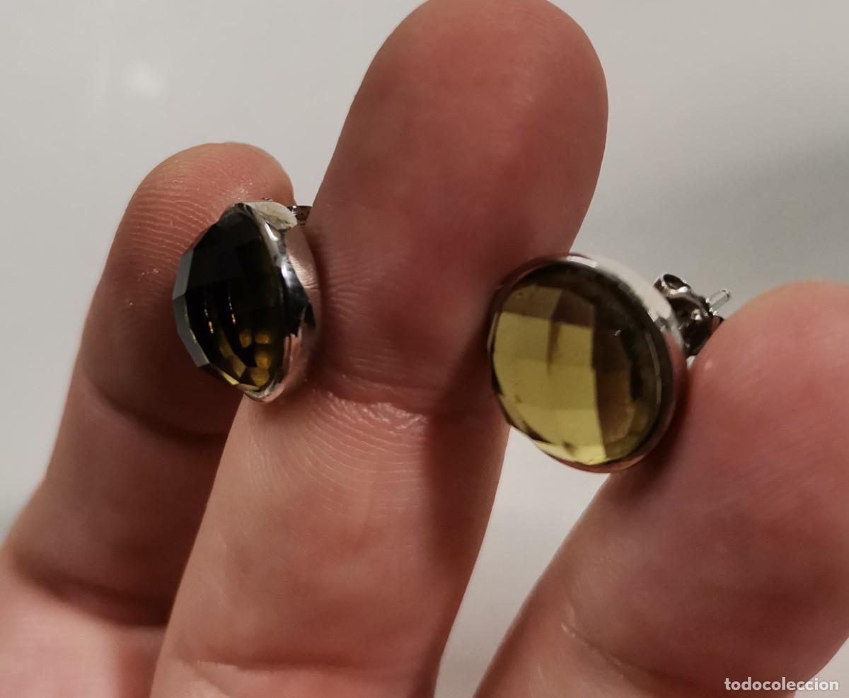 Joyeria: Pendientes en Plata de Ley y Circonitas Verdes - Foto 4
