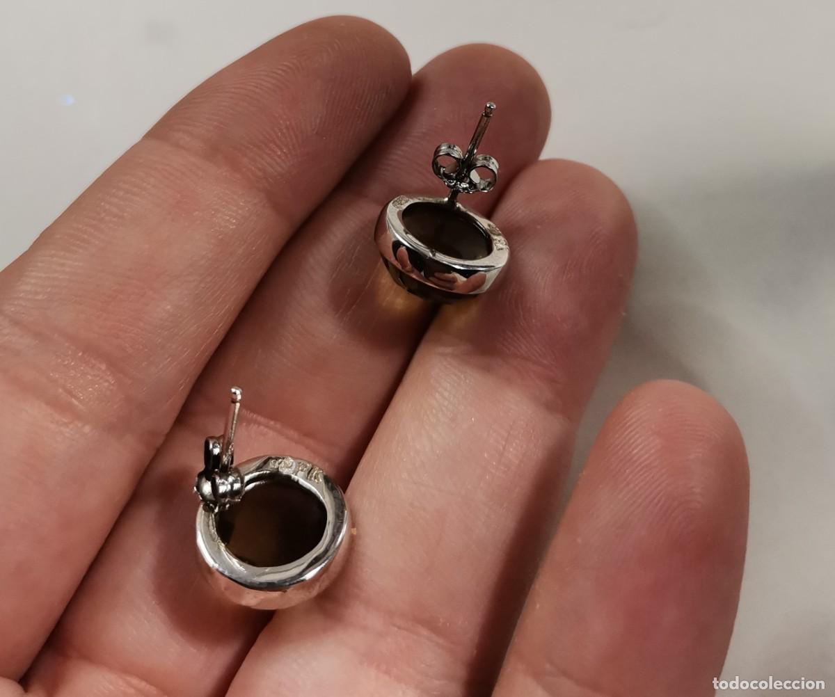 Joyeria: Pendientes en Plata de Ley y Circonitas Verdes - Foto 5