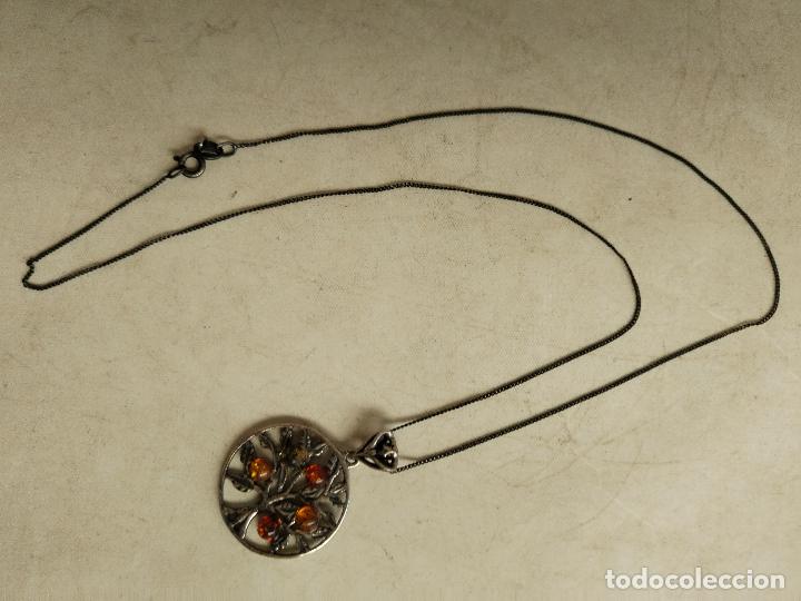Joyeria: cadena colgate plata con ambar - Foto 2