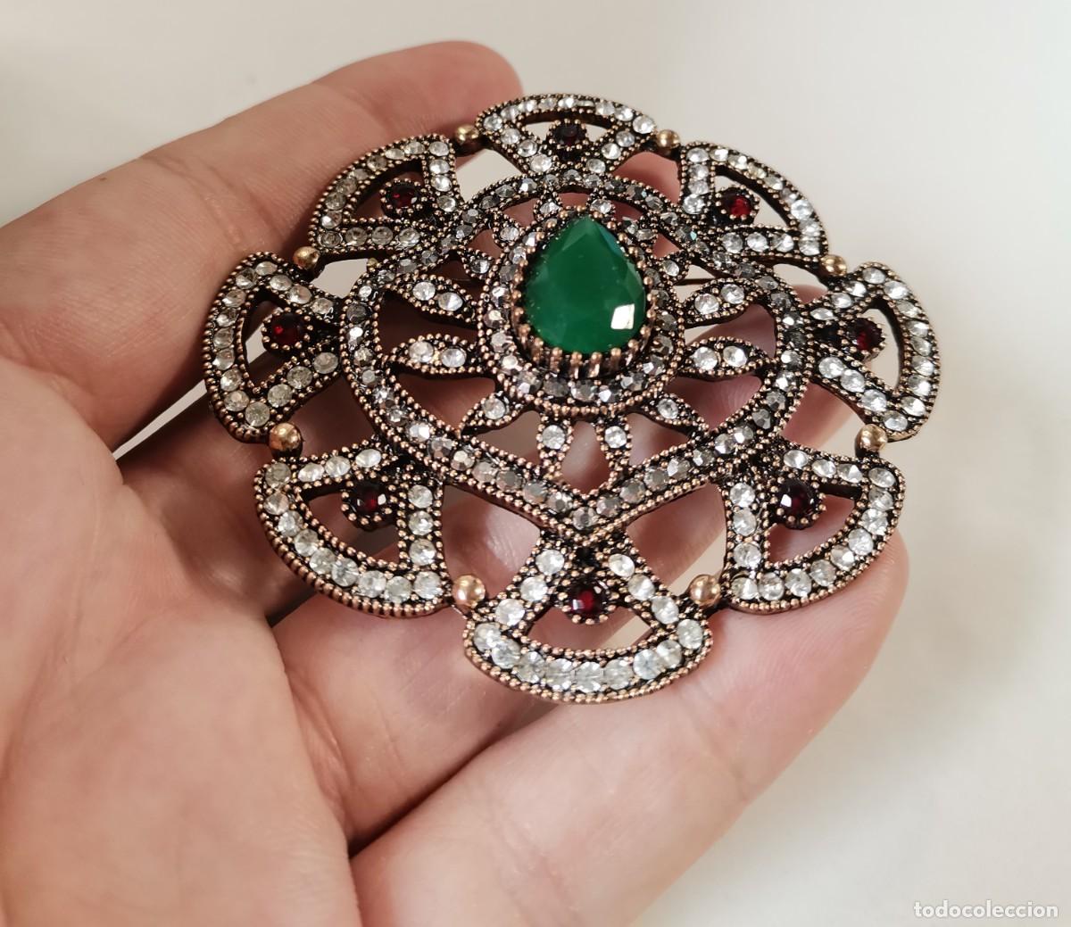 Joyeria: Gran broche roseta con piedras - Foto 2