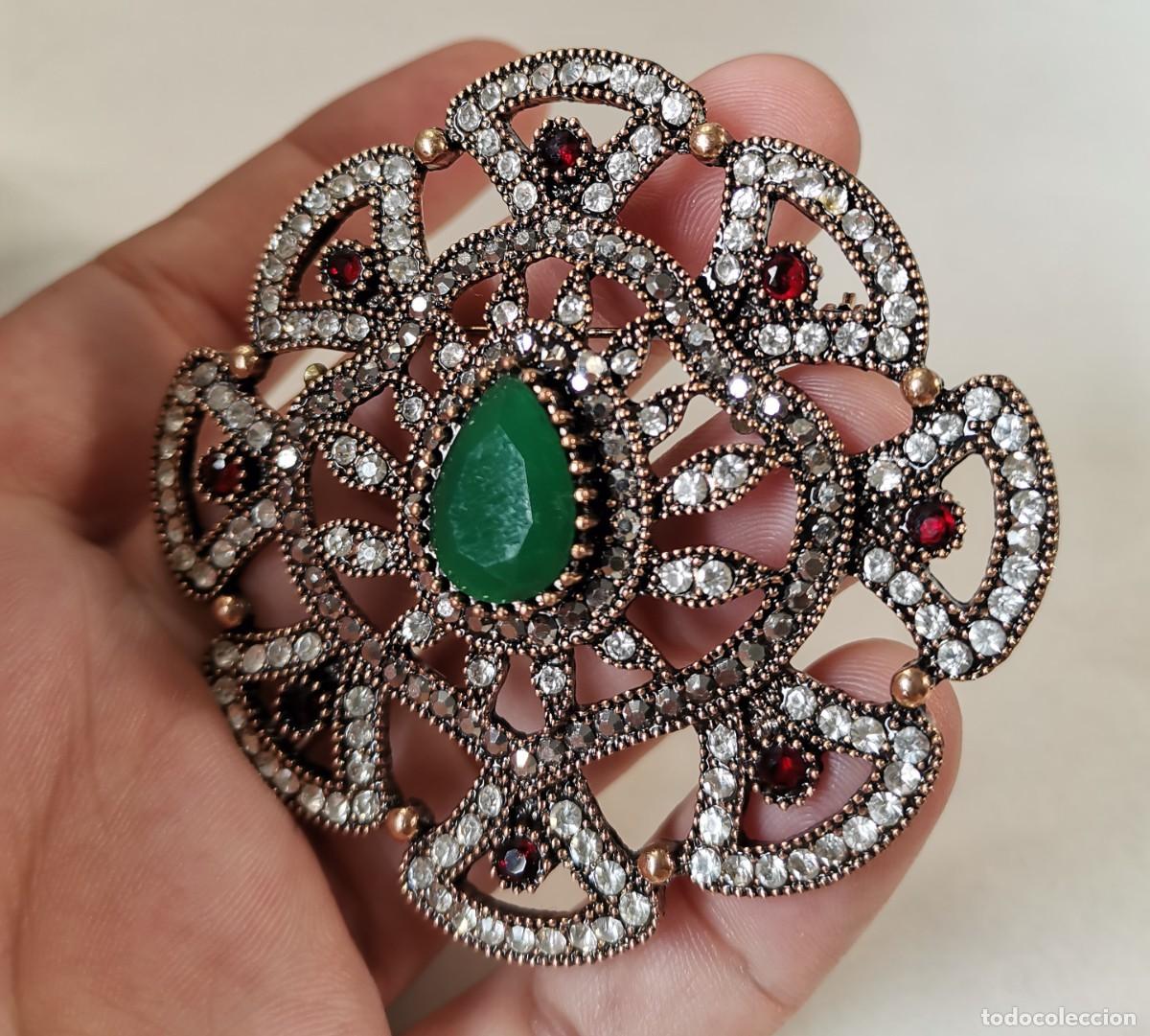 Joyeria: Gran broche roseta con piedras - Foto 3