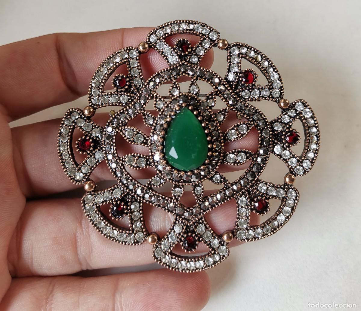 Joyeria: Gran broche roseta con piedras - Foto 6