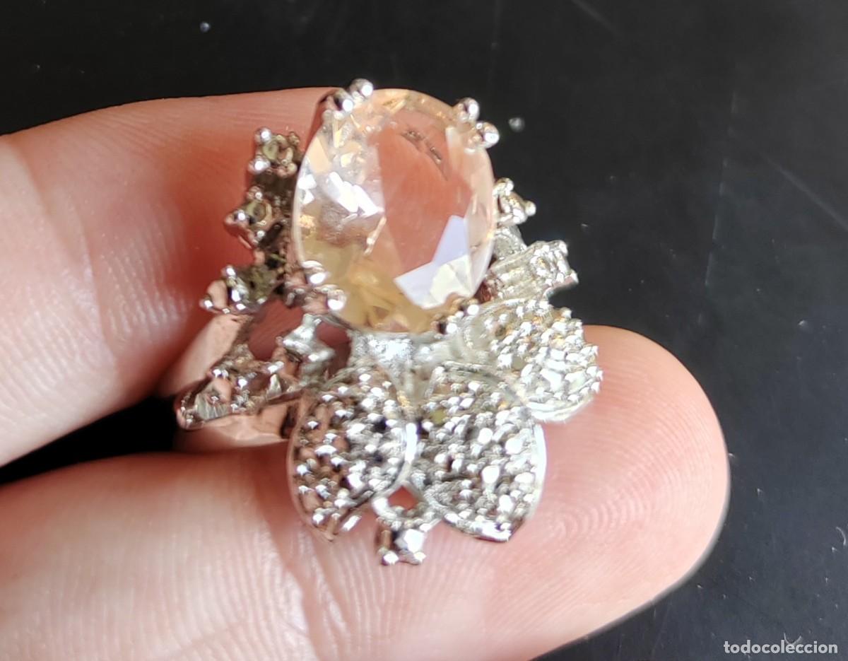 Joyeria: Anillo con Morganita, Plata de Ley y Oro - Foto 9