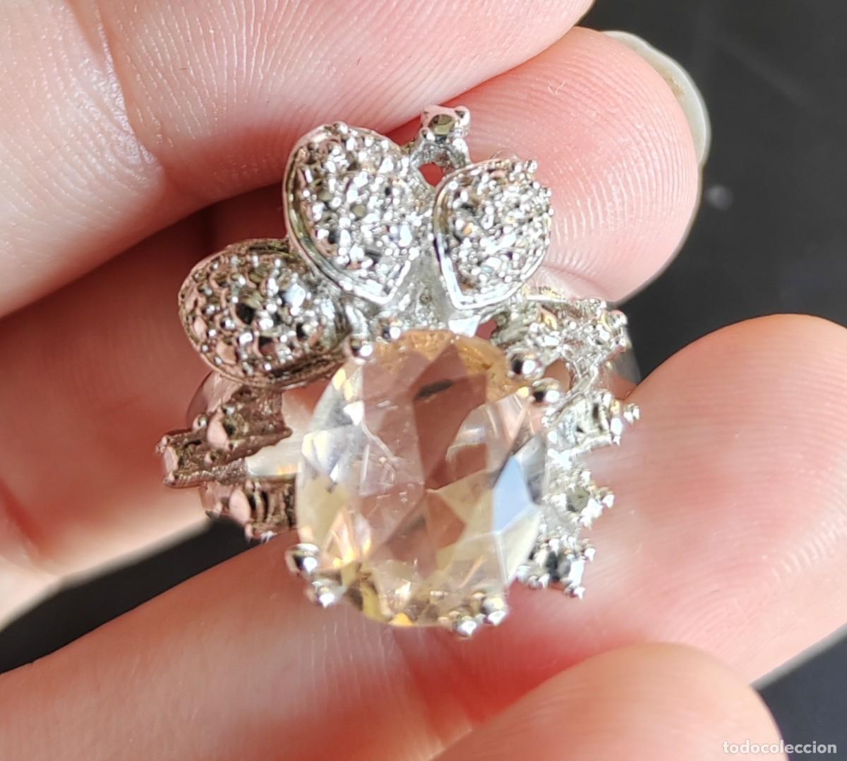 Joyeria: Anillo con Morganita, Plata de Ley y Oro - Foto 12