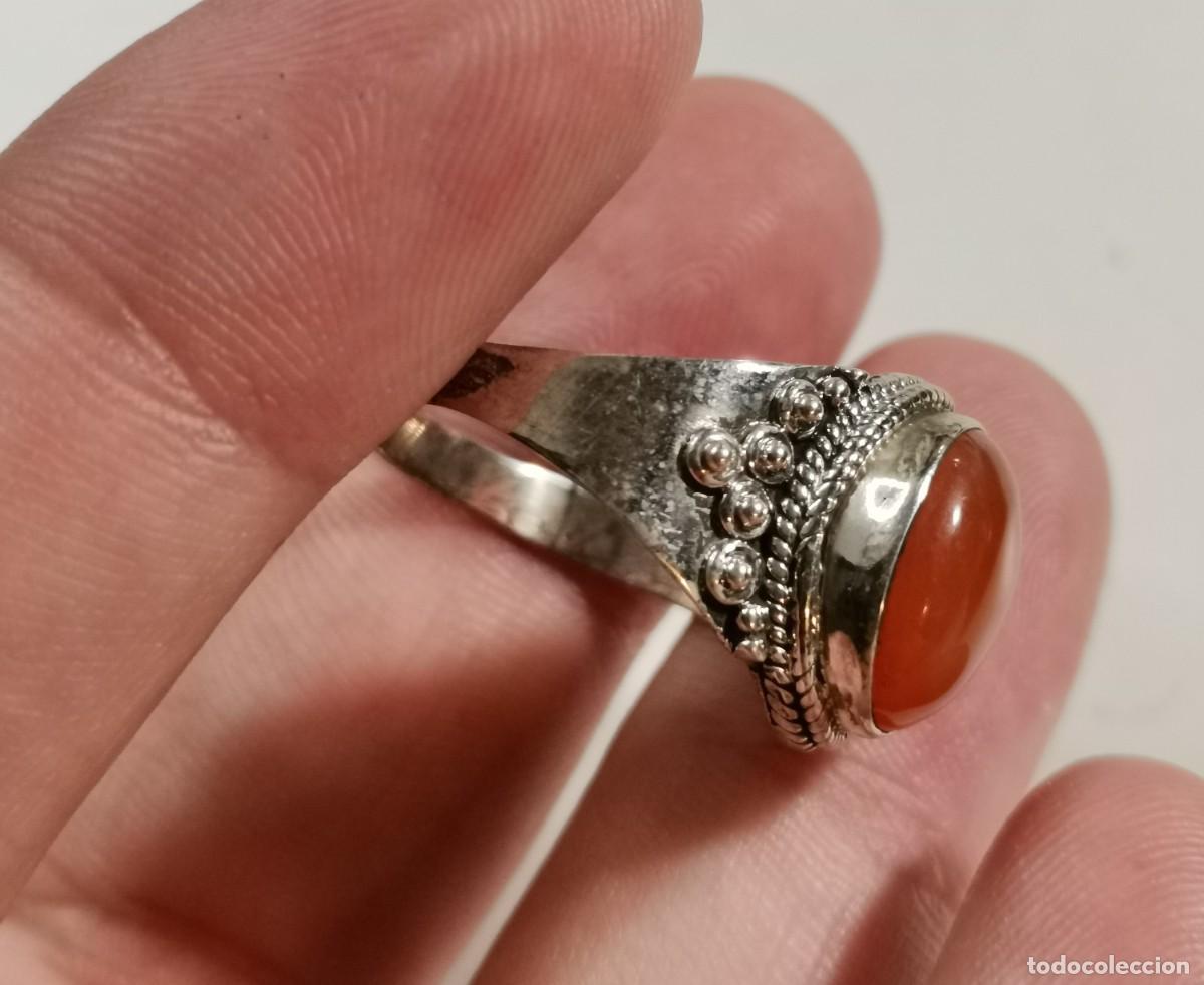 Joyeria: Anillo labrado en Plata de Ley y Cornalina - Foto 6